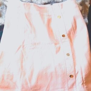 Ann Taylor Factory size 2 mid lane skirt pastel with golden buttons